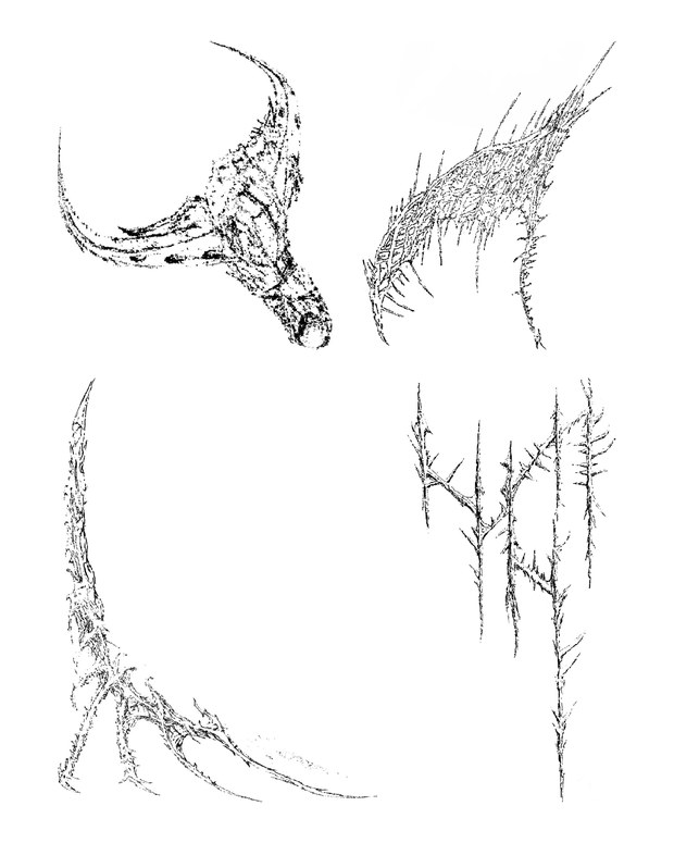 Flash sheet of hand-drawn blackwork tattoo designs by Emoitaliano (sheet 4 of 4)